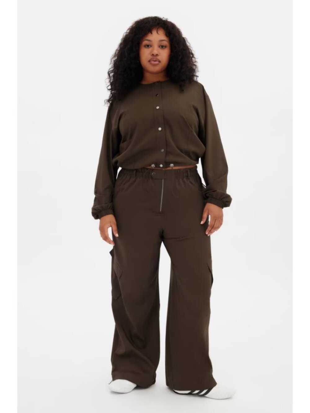 Girlfriend Collective Chestnut Raquel Snap Front Jacket NWT Size 6XL Sporty